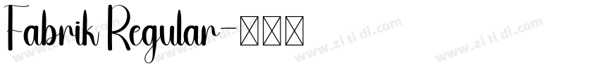 Fabrik Regular字体转换